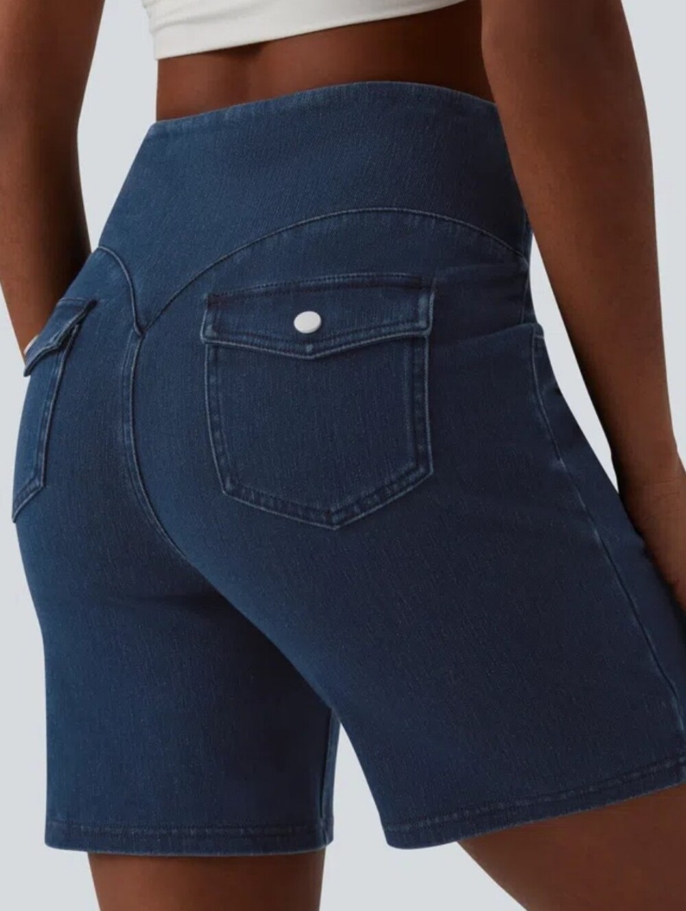 HALARA Flex Tummy Control Denim Shorts